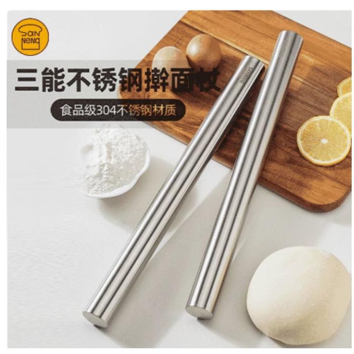 Gambar Sanneng - SN8047 Stainless Steel Rolling Pin dari Sanneng Indonesia Kota Administrasi Jakarta Barat Tokopedia