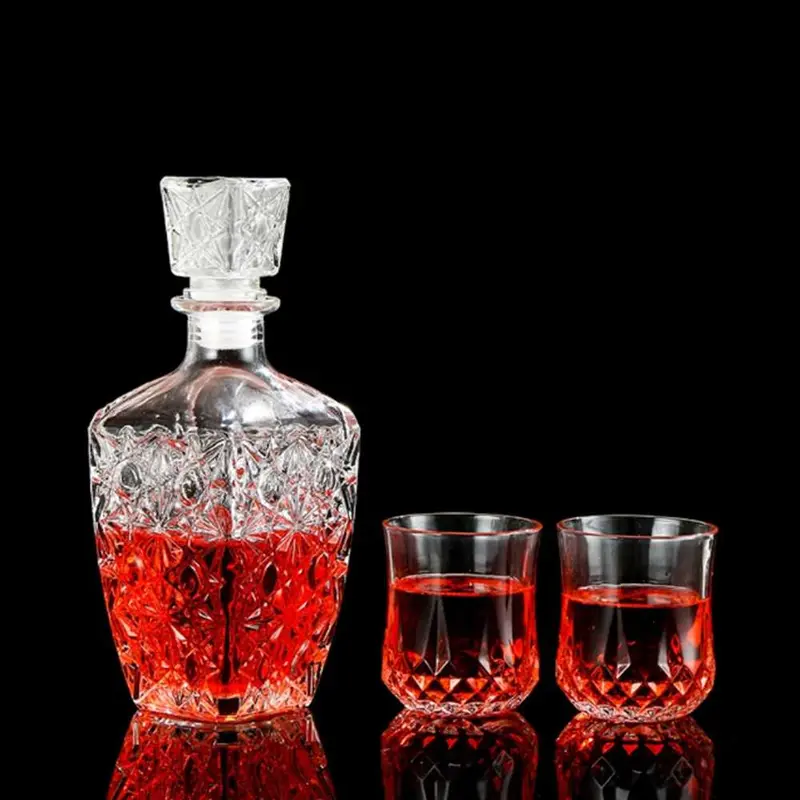 Pitcher Jug Minuman Decanter Glass Bottle Liquor Luxury Diamond 750ml - C04 5