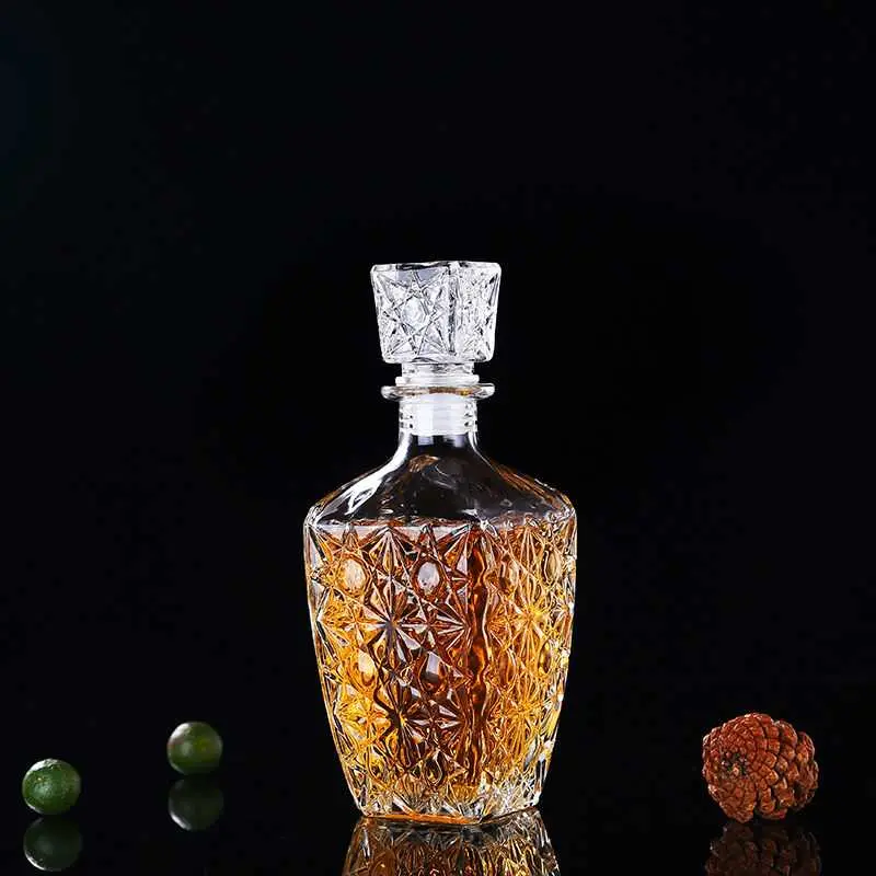 Pitcher Jug Minuman Decanter Glass Bottle Liquor Luxury Diamond 750ml - C04 2