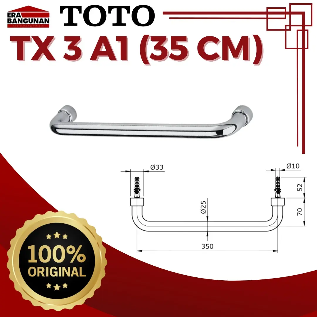 Grab Bar Toto Tx 3 A1/Pegangan Kamar Mandi Toto Tx 3A1/Tx3A1