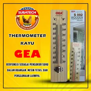 Thermometer Termometer Kayu merk GEA untuk Ruangan dan Mesin Tetas Karton Suhu