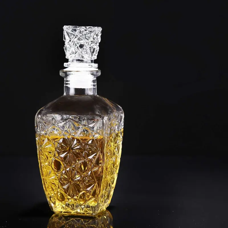Pitcher Jug Minuman Decanter Glass Bottle Liquor Luxury Diamond 750ml - C04 3