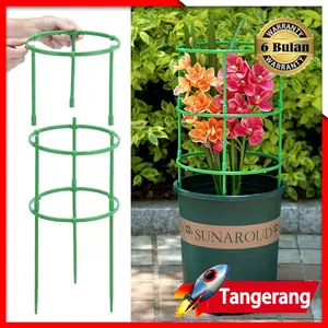 6pcs/Set Tiang Penyangga Tanaman Pot Hias Plastik Tongkat Tanaman Orchard
