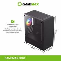 Gambar CASING GAMEMAX EDGE - Mini Tower mATX Case Tempered Glass (Free 1x RGB Fan) dari Techno Computer Bali Kota Denpasar 5 Tokopedia