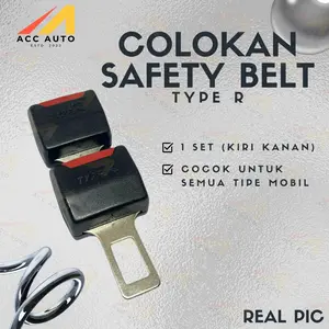 (HARGA SEPASANG) Colokan SeatBelt/ Seat Belt Buzzer Extention 2 Side / Cantolan Seatbelt 2 Sisi Sabuk Pengaman Anti Bunyi Alarm