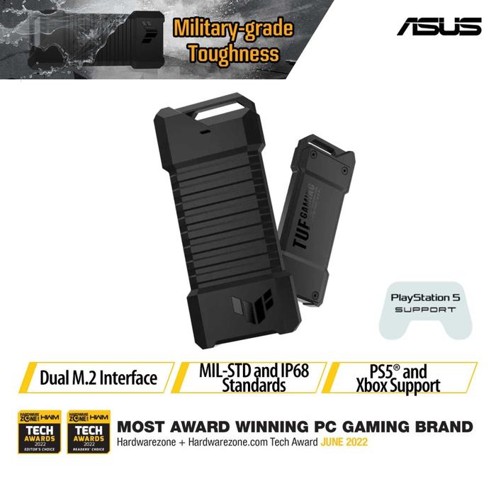 Gambar ASUS TUF Gaming A1 Enclosure - M.2 NVMe SSD Enclosure - USB C dari SSD SOLUTION STORE Kota Administrasi Jakarta Barat Tokopedia