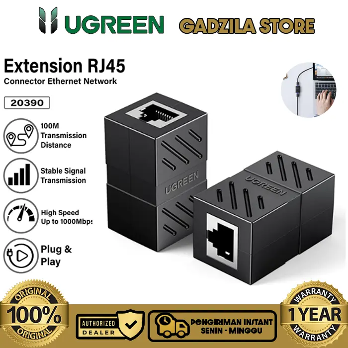 UGREEN Barel UTP RJ45 LAN Coupler Cat 7/Cat 6/Cat Ethernet Adapter