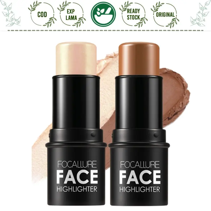 FOCALLURE HIGHLIGHTER CONTOUR STICK KOSMETIK WAJAH STIK PEWARNA PIPI SHIMMER FOCAL LURE CONTUR KONTUR 0