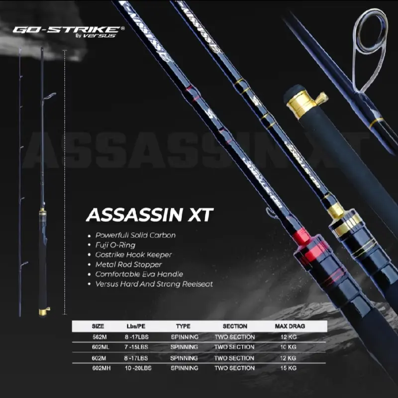 Joran Pancing Go Strike Assassin XT Solid Carbon Full Fuji 562/602 0