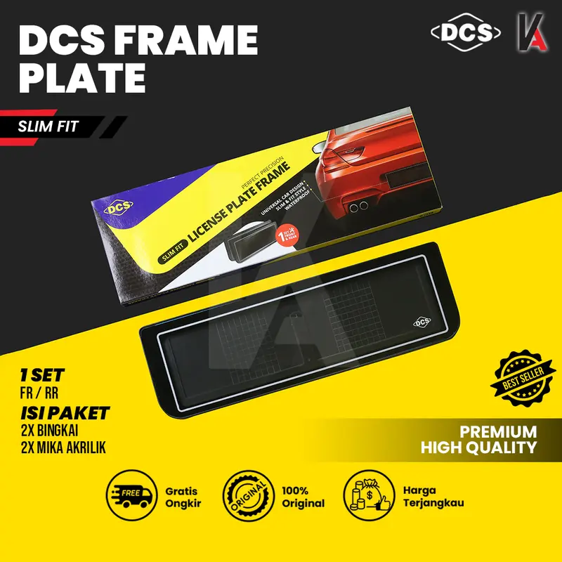 Cover / Dudukan / Tatakan Plat Nomor Akrilik Slim DCS Non Led 46CM 0