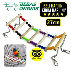 JEMBATAN GANTUNG AYUNAN BURUNG LOVEBIRD MAINAN PARKIT KENARI HAMSTER