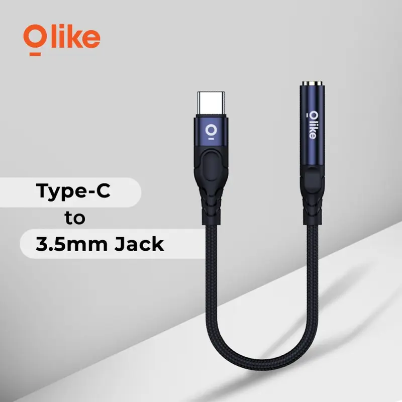 KABEL ADAPTER OLIKE ATC1 KONEKTOR USB TYPE-C TO AUDIO JACK AUX 3,5MM