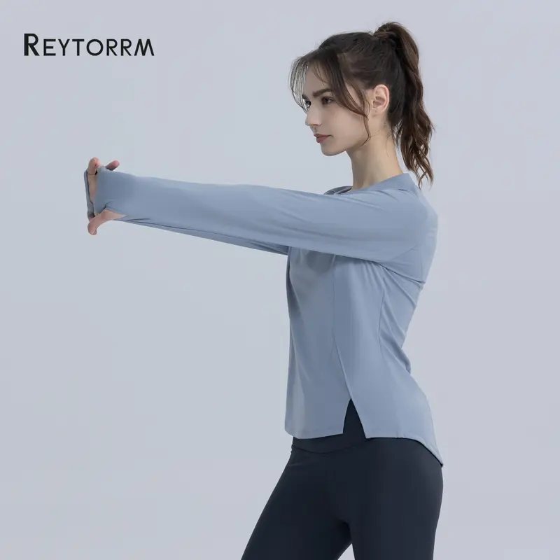 Reytorrm Baju Olahraga Wanita Kaos Dry Long Sleeve T-Shirt Gym sport 2