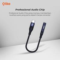 Gambar KABEL ADAPTER OLIKE ATC1 KONEKTOR USB TYPE-C TO AUDIO JACK AUX 3,5MM dari btgcom Kota Denpasar 4 Tokopedia