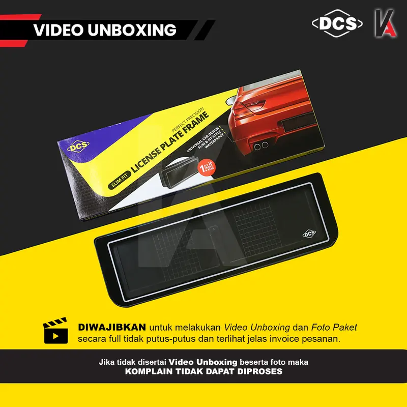 Cover / Dudukan / Tatakan Plat Nomor Akrilik Slim DCS Non Led 46CM 4