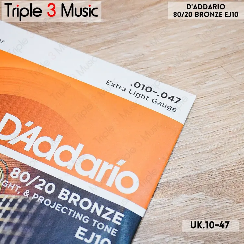 D'Addario EJ10 10-47 senar gitar akustik ORIGINAL 1