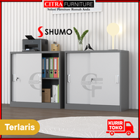 Gambar SHUMO Super White Lemari Arsip Besi Kantor 2 Pintu Sliding Plat Pendek | Filling Kabinet File Half - WHITE, DIRAKIT dari Citra furniture Kota Administrasi Jakarta Pusat 4 Tokopedia