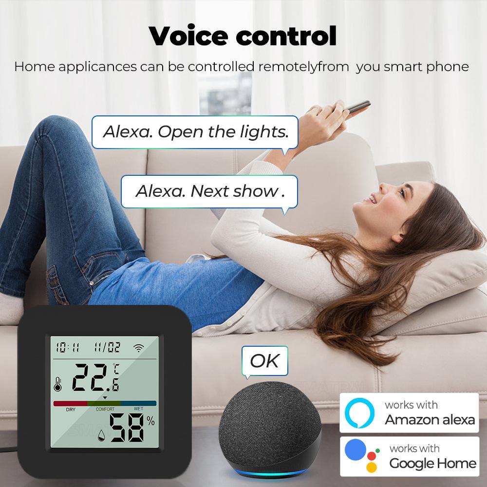 Smart Tuya WIFI Infrared Universal Remote Control, Temperature and Humidity Sensor Detector for Indoor Home Use with APP Control