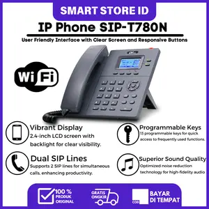 IP Phone T780N POE WIFI Line SIP T780PWN Support POE Garansi 1 Tahun