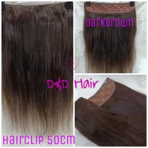 Hairclip 50cm - Darkbrown - 100℅ asli