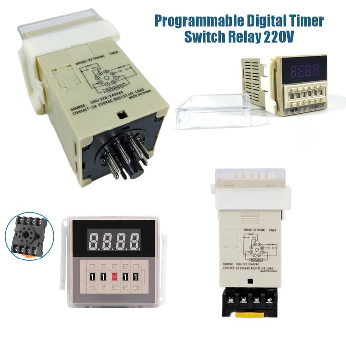 Jual Saklar Digital Automatic Timer Switch ATS Relay 220V 8 Pin Socket ...