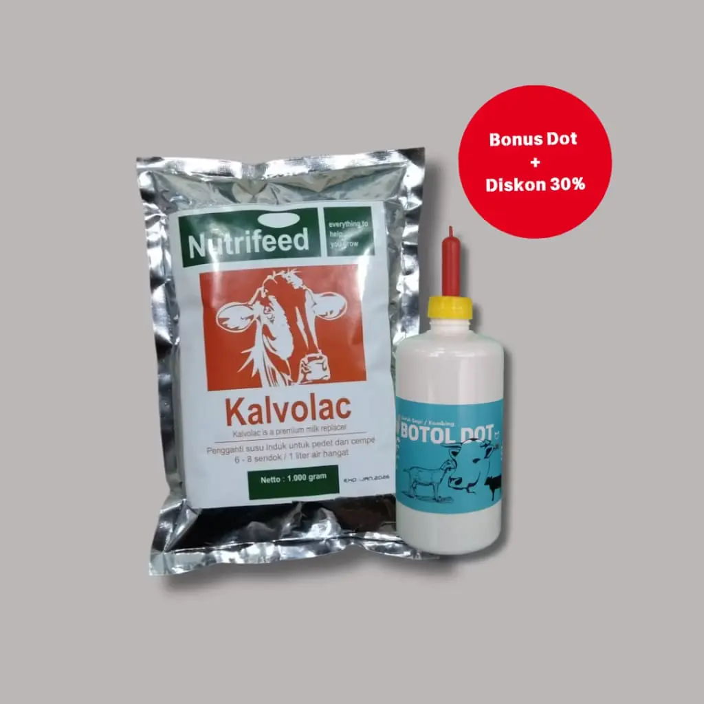SUSU KALVOLAC NUTRIFEED 1KG PREMIUM BONUS BOTOL DOT SUSU REPLACER