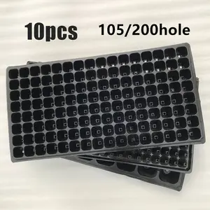 10pcs Tray Semai 105/200 Lubang Potray 3-4cm Seedling Tray Dulang Benih Berkualitas Tinggi