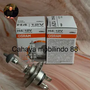 Osram Headlamp H4 12v 100W/90 62204 High Watt Lampu