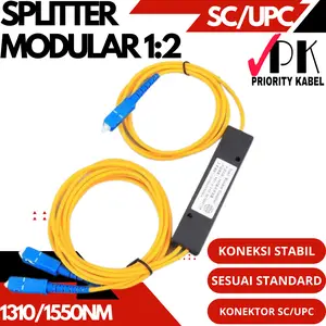 Passive Splitter Ratio Modular 1:2 Cable FO SC/UPC SC/APC Pasif Spliter 1/2 Coupler Kabel