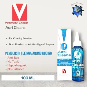 Auri Cleans Ear Cleanser / Cairan Pembersih Telinga Anjing Kucing PH Balanced / Hypoallergenic (100 ML)