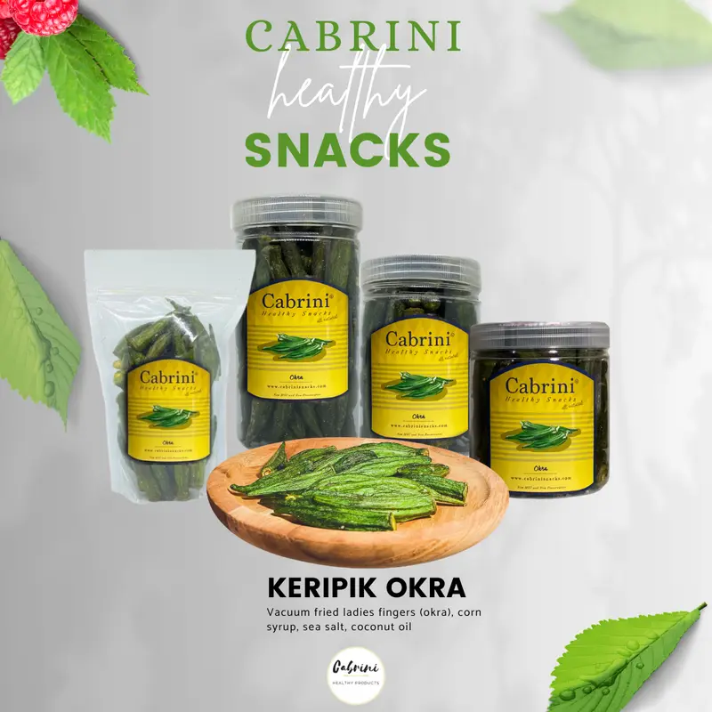 Cabrini Healthy Snacks Ladies' Finger ( Pouch ) - Keripik Okra 3