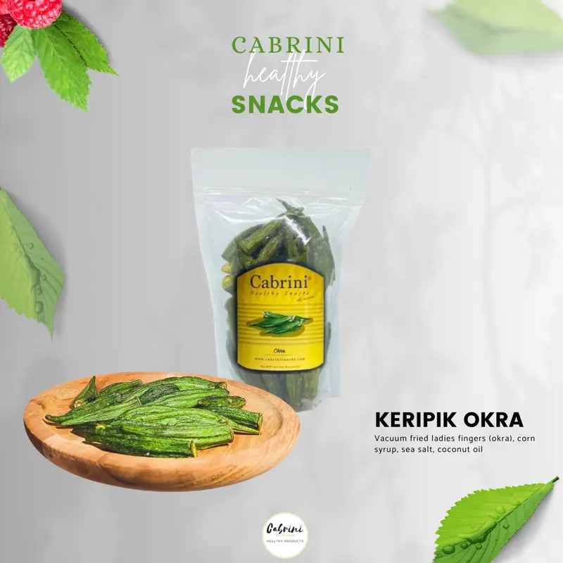 Cabrini Healthy Snacks Ladies' Finger ( Pouch ) - Keripik Okra 0