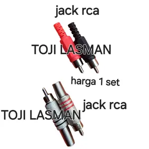 ( JACK RCA )   KONEKTOR JEK JACK AV RADIO CORPORATION of AMERICA mono audio steker phono plug rca plastik besi metal gold  sound video rca r c a aux auk input