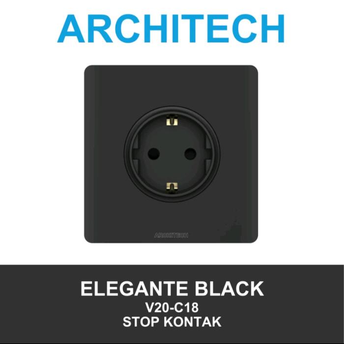 Gambar Stop Kontak German Elegante Matte Black V20-V18 Series Architech dari Voltadigital12 Kota Yogyakarta Tokopedia