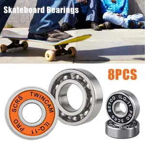 8 Pcs Bearing Skateboard Ilq-11 High Speed Bearing Professional  Bearing Skate For Inline Skate Skateboard Sepatu Roda
