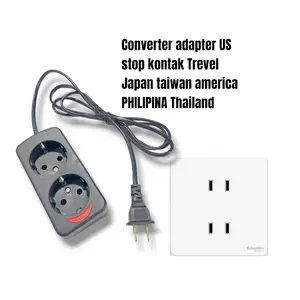 Colokan Listrik kaki dua 2 Pin Gepeng Travel Adaptor USA Japan Tipe A - Colokan Listrik jepang taiwan america canada PHILIPINA 2 3 4 5 lubang