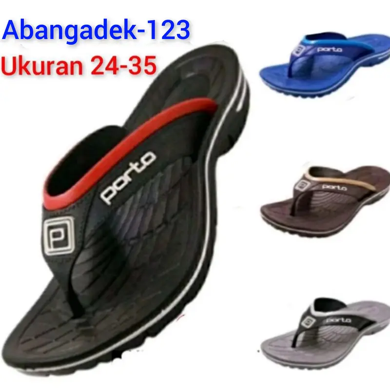 PORTO 1016B sandal jepit karet anak laki-laki ukuran 24-35 Fashion 0