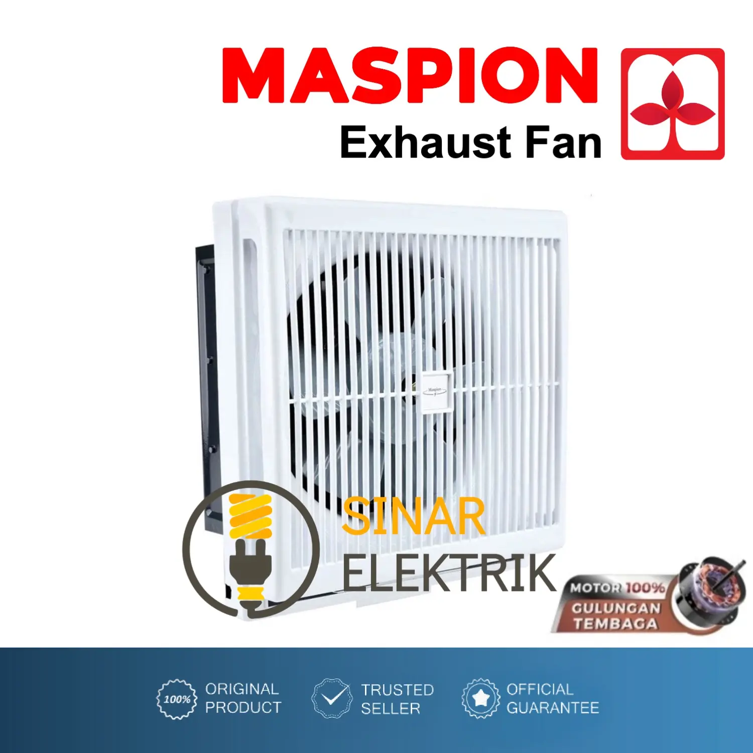Exhaust Fan MASPION Dinding 8" 10" 12" MV-200 MV-250 MV-300 NEX - Kipas Angin Hexos Keluar Masuk