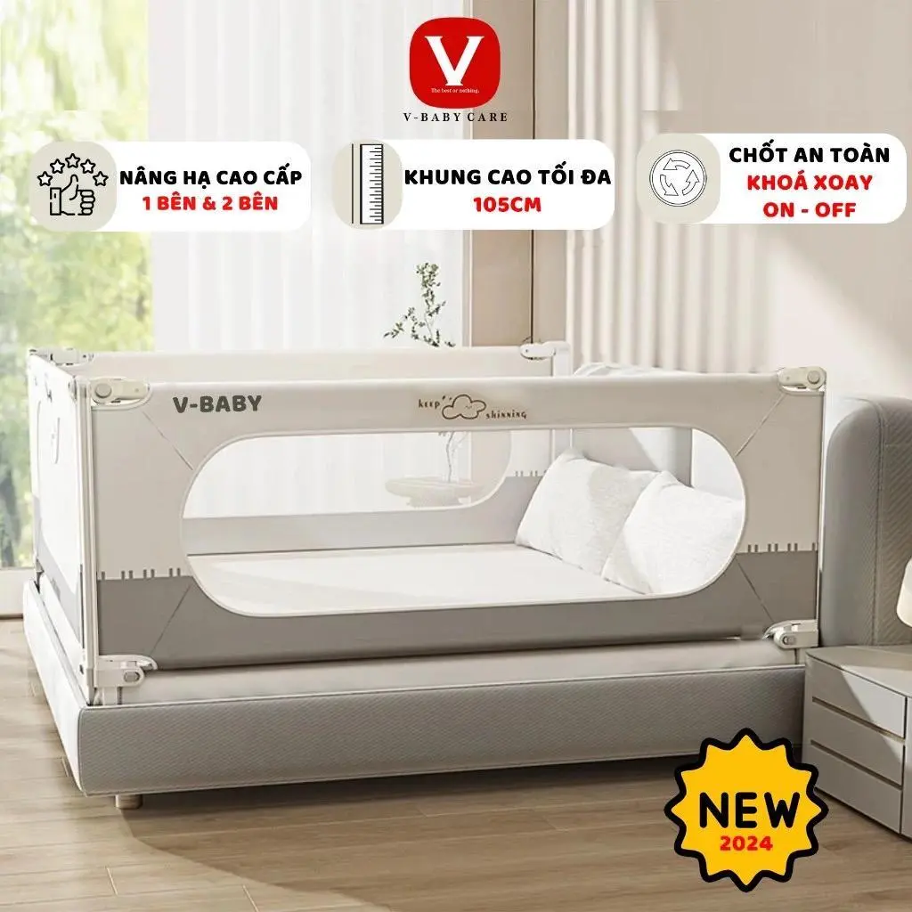 V-BABY CARE Pagar pengaman anak /Baby Bedrail Safety Guard Bedguard  Pembatas Kasur Bayi V BABY-N2