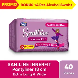 SANILINE INNERFIT Pantyliner Extra Long & Wide 40pcs - Pembalut