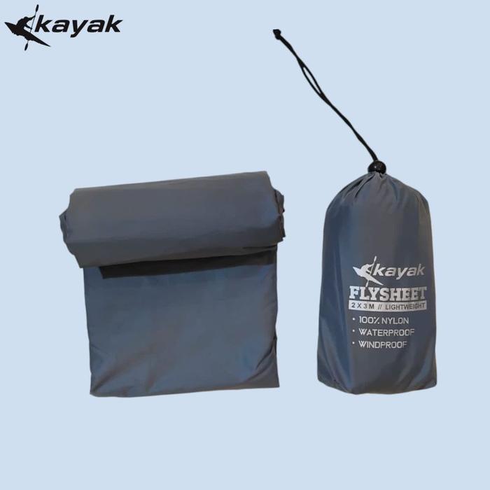 Gambar Flysheet Kayak Waterproof 2 x 3 Meter - Abu Muda dari Kayak Outdoor Kota Bogor 3 Tokopedia