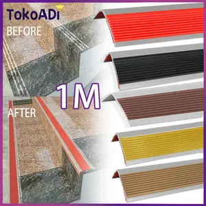 1Meter Tangga Pengaman Anti Slip Dengan Perekat 3M Type L Step Nosing Stepnosing Karet