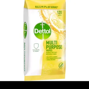 cleaning wipes Tisu basah dettol antibacterial multi purpose Tissue Lemon / Apel 30 large wipes