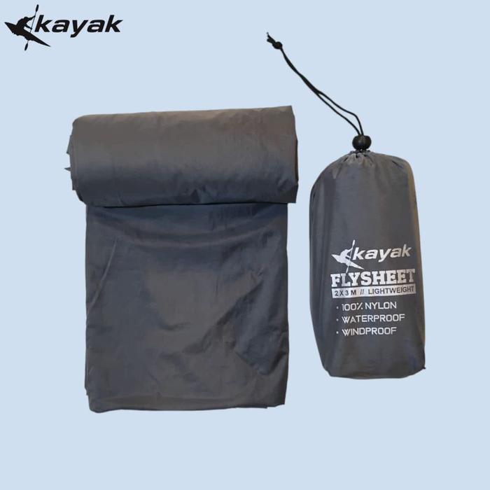 Gambar Flysheet Kayak Waterproof 2 x 3 Meter - Abu Muda dari Kayak Outdoor Kota Bogor 2 Tokopedia