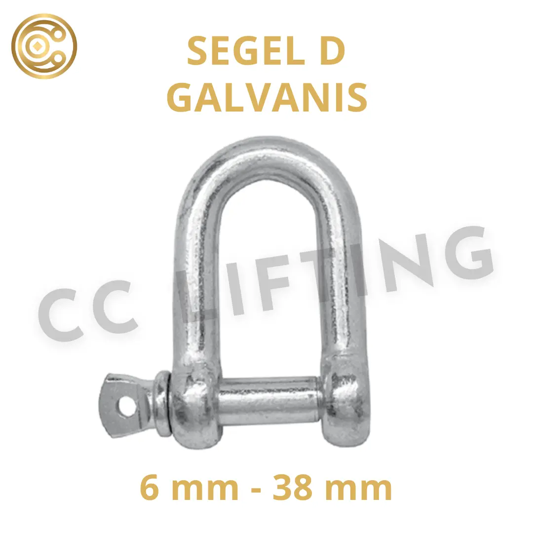 Segel D 6mm Galvanis / D Shackle Clamp Galvanized / Sambungan Rantai