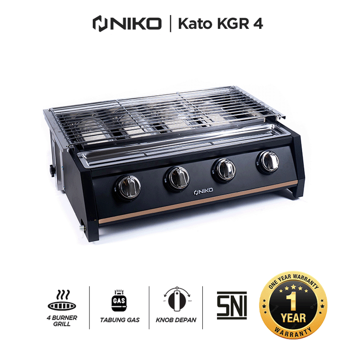 Gambar NIKO Kompor Grill 4 Tungku KGR4 dari Niko Indonesia Kota Administrasi Jakarta Barat Tokopedia