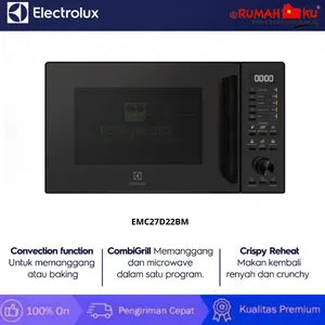 Electrolux Microwave Multifunction Grill, Convection, Steam 27L EMC27D22BM / EMC 27D22 BM - Black