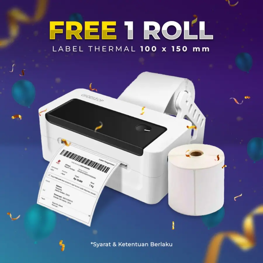 Barcode Printer Thermal Codeshop Cetak Label Pengiriman Resi Tokopedia