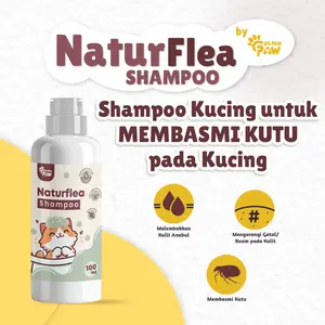 Golden Paw Shampoo Naturflea Shampoo 100-250ml Kucing Anti Kutu / Shampoo Obat Kutu pada Hewan Alami Lembut Aman untuk Grooming