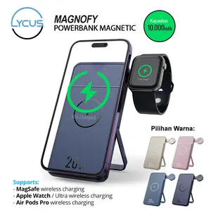 Lycus Magnofy Wireless Magnetic Power Bank 10.000mAh – Black/Biru/Gold/Pink